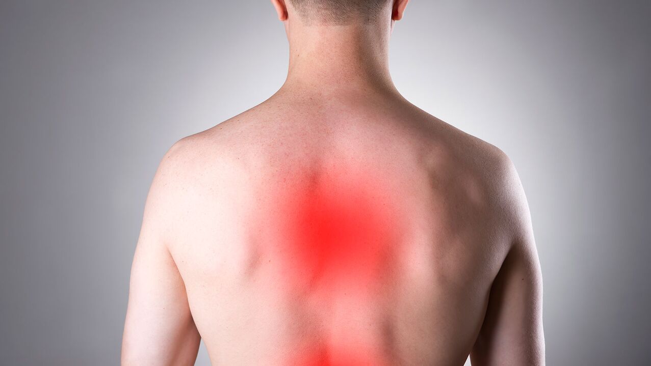 rugpijn als gevolg van osteochondrose