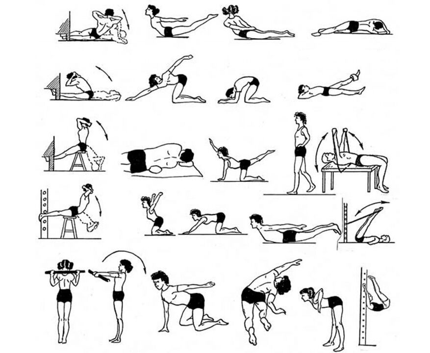 therapeutische oefeningen voor osteochondrose